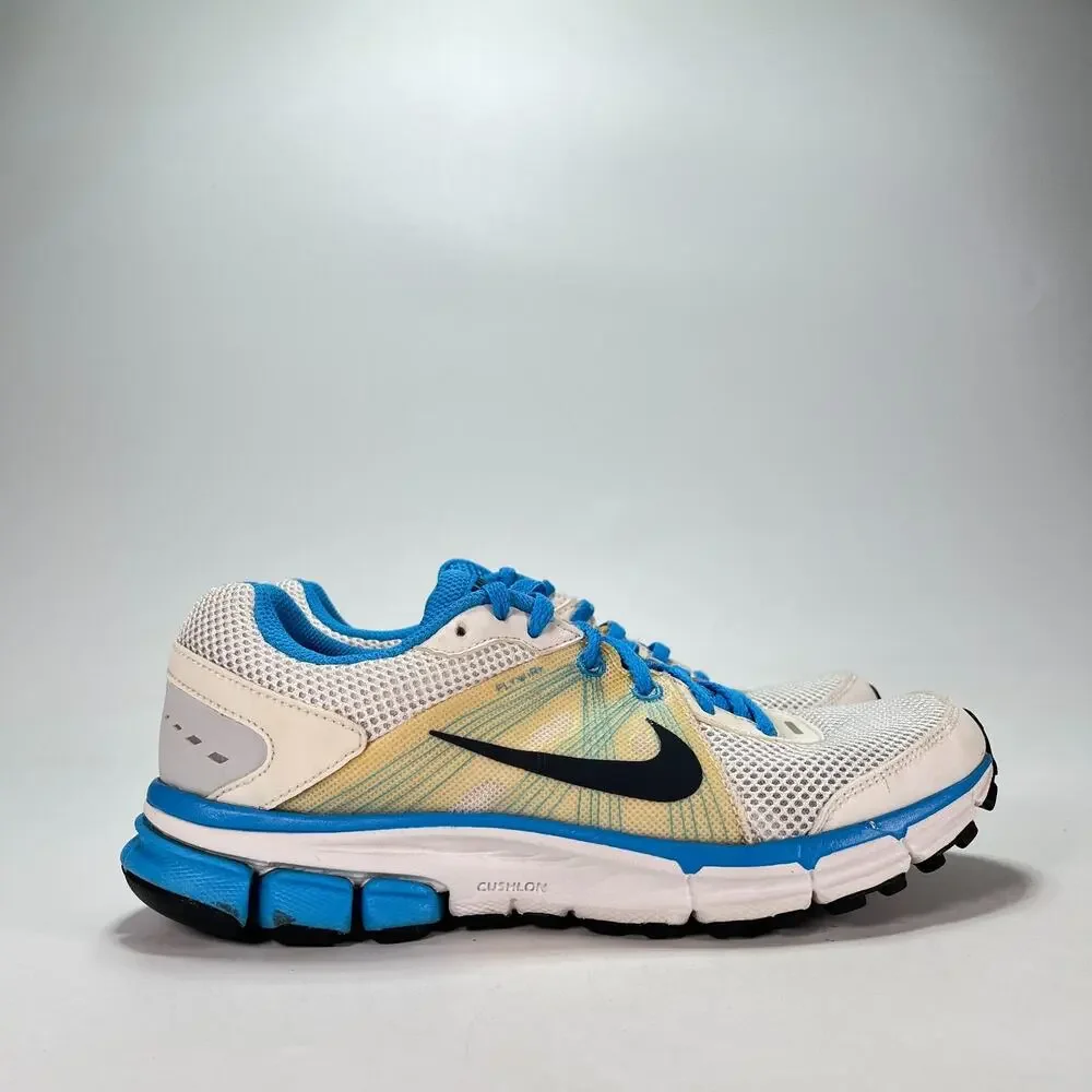 Nike Air Pegasus+ 28 White Varsity Blue Lace Up Running Shoes Women's Size 8